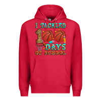 Cardinal i tackled 100 days of school basketball Premium Hoodie - Zillion Design Studio