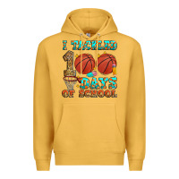 Mustard i tackled 100 days of school basketball Premium Hoodie - Zillion Design Studio