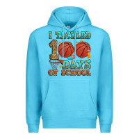 Ocean Blue i tackled 100 days of school basketball Premium Hoodie - Zillion Design Studio