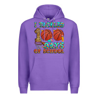 Purple i tackled 100 days of school basketball Premium Hoodie - Zillion Design Studio