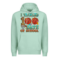 Seafoam i tackled 100 days of school basketball Premium Hoodie - Zillion Design Studio