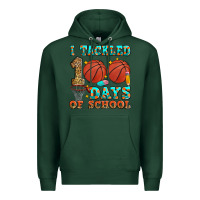 Sports Green i tackled 100 days of school basketball Premium Hoodie - Zillion Design Studio