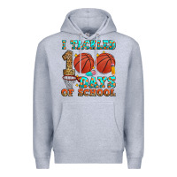 Heather Grey i tackled 100 days of school basketball Premium Hoodie - Zillion Design Studio