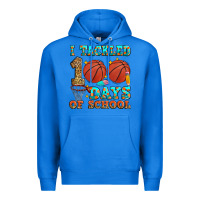 True Royal i tackled 100 days of school basketball Premium Hoodie - Zillion Design Studio