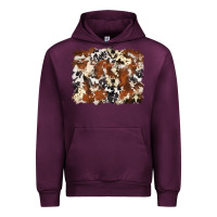 Mauve Wine cowhide background Urban Hoodie - Zillion Design Studio