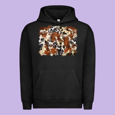 Cowhide Background Urban Hoodie Designed By Zillion Design Studio