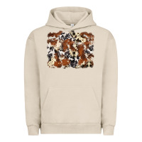 Pigment French Oak cowhide background Urban Hoodie - Zillion Design Studio
