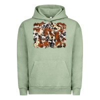 Pigment Oil Green cowhide background Urban Hoodie - Zillion Design Studio