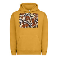 Pigment Peanut Butter cowhide background Urban Hoodie - Zillion Design Studio