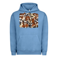 Pigment Pebble Blue cowhide background Urban Hoodie - Zillion Design Studio
