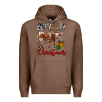 Chestnut Texas Longhorn Merry Christmas Premium Hoodie - RanaPortraitStore