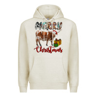 Oatmeal Heather Texas Longhorn Merry Christmas Premium Hoodie - RanaPortraitStore