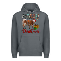 Rock Texas Longhorn Merry Christmas Premium Hoodie - RanaPortraitStore