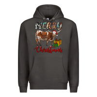 Smoke Texas Longhorn Merry Christmas Premium Hoodie - RanaPortraitStore