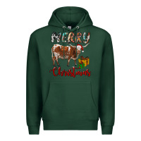 Sports Green Texas Longhorn Merry Christmas Premium Hoodie - RanaPortraitStore