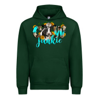 Forest Green cow junkie Urban Hoodie - Zillion Design Studio