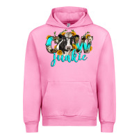 Fuchsia Pink cow junkie Urban Hoodie - Zillion Design Studio