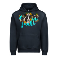 Navy cow junkie Urban Hoodie - Zillion Design Studio
