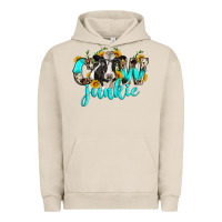 Pigment French Oak cow junkie Urban Hoodie - Zillion Design Studio
