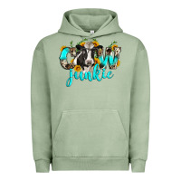 Pigment Oil Green cow junkie Urban Hoodie - Zillion Design Studio
