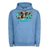 Pigment Pebble Blue cow junkie Urban Hoodie - Zillion Design Studio