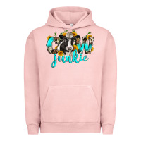 Pigment Salmon cow junkie Urban Hoodie - Zillion Design Studio