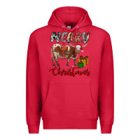 Cardinal Texas Longhorn Merry Christmas Premium Hoodie - RanaPortraitStore