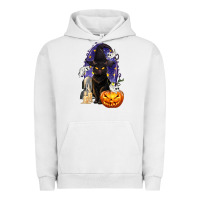 Pigment Lunar Rock Halloween Cat and Pumpkin Urban Hoodie - texasbilliewilder