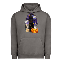 Pigment Tornado Halloween Cat and Pumpkin Urban Hoodie - texasbilliewilder