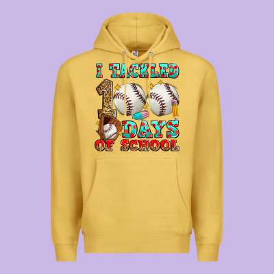 I Tackled 100 Days Of School Baseball Premium Hoodie Designed By Zillion Design Studio