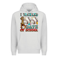 Dove Grey i tackled 100 days of school baseball Premium Hoodie - Zillion Design Studio