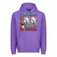 Purple i tackled 100 days of school baseball Premium Hoodie - Zillion Design Studio