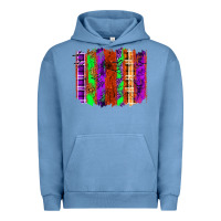 Pigment Pebble Blue Halloween Brushstrokes Urban Hoodie - texasbilliewilder