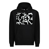 Black distressed cowhide pattern Premium Hoodie - RanaPortraitStore