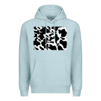 Blue Mist distressed cowhide pattern Premium Hoodie - RanaPortraitStore
