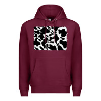 Burgundy distressed cowhide pattern Premium Hoodie - RanaPortraitStore