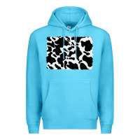 Ocean Blue distressed cowhide pattern Premium Hoodie - RanaPortraitStore