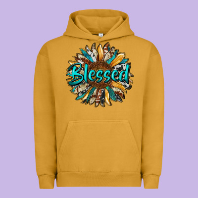 Blessed Sunflower Urban Hoodie Designed By Ranaportraitstore