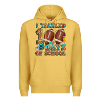 Antique Gold i tackled 100 days of school american football Premium Hoodie - Zillion Design Studio