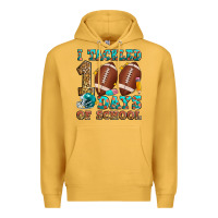 I Tackled 100 Days Of School American Football Premium Hoodie | Teevron