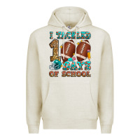 Oatmeal Heather i tackled 100 days of school american football Premium Hoodie - Zillion Design Studio