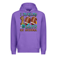 Purple i tackled 100 days of school american football Premium Hoodie - Zillion Design Studio