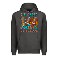 Charcoal Heather i tackled 100 days of school american football Premium Hoodie - Zillion Design Studio