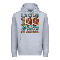 Heather Grey i tackled 100 days of school american football Premium Hoodie - Zillion Design Studio