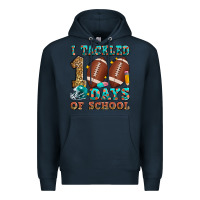 Navy i tackled 100 days of school american football Premium Hoodie - Zillion Design Studio