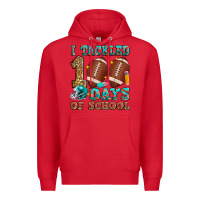 Red i tackled 100 days of school american football Premium Hoodie - Zillion Design Studio