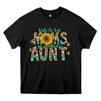 Black only the best moms get promoted to aunt Heavy Core Tee - CowhideDigitalArt