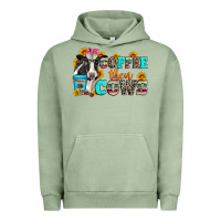 Pigment Oil Green coffee then cows Urban Hoodie - Zillion Design Studio