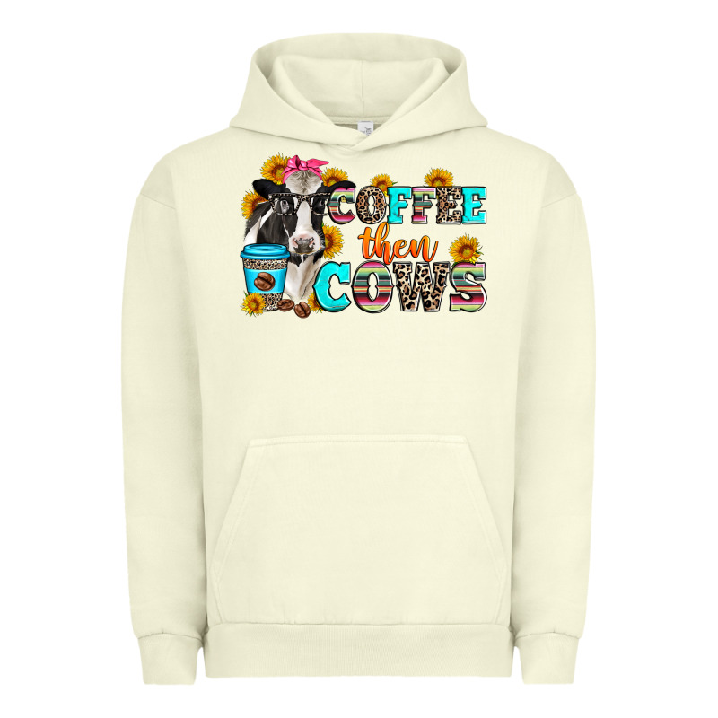 Coffee Then Cows Urban Hoodie by Zillion Design Studio | Teevron