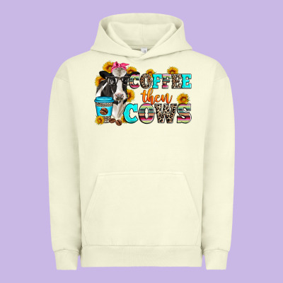 Coffee Then Cows Urban Hoodie Designed By Zillion Design Studio